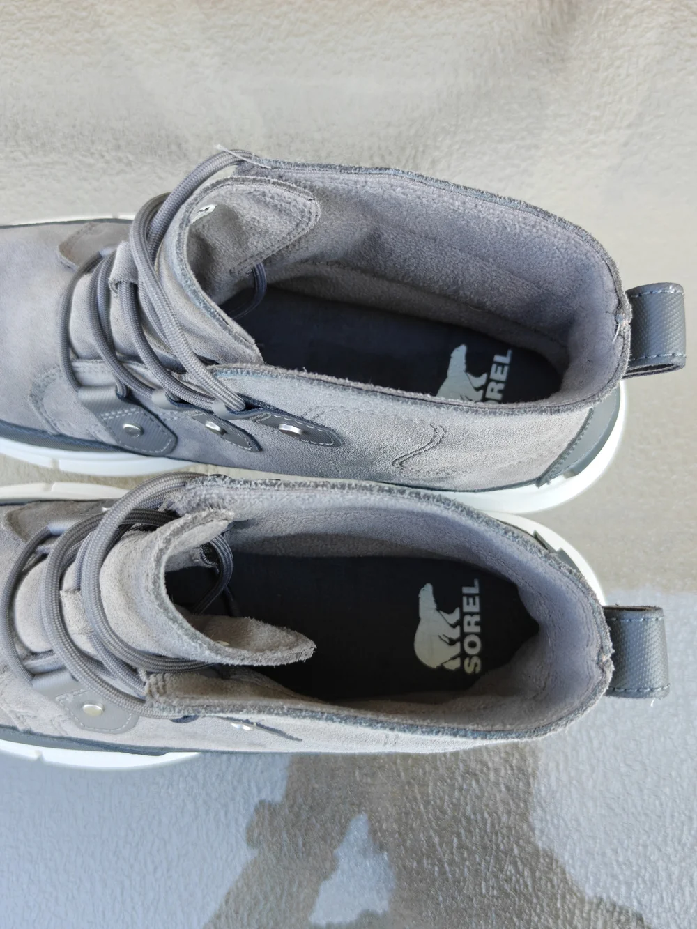 SOREL Mens Explorer Mission Waterproof Boots Quarry Grey Suede Size 10